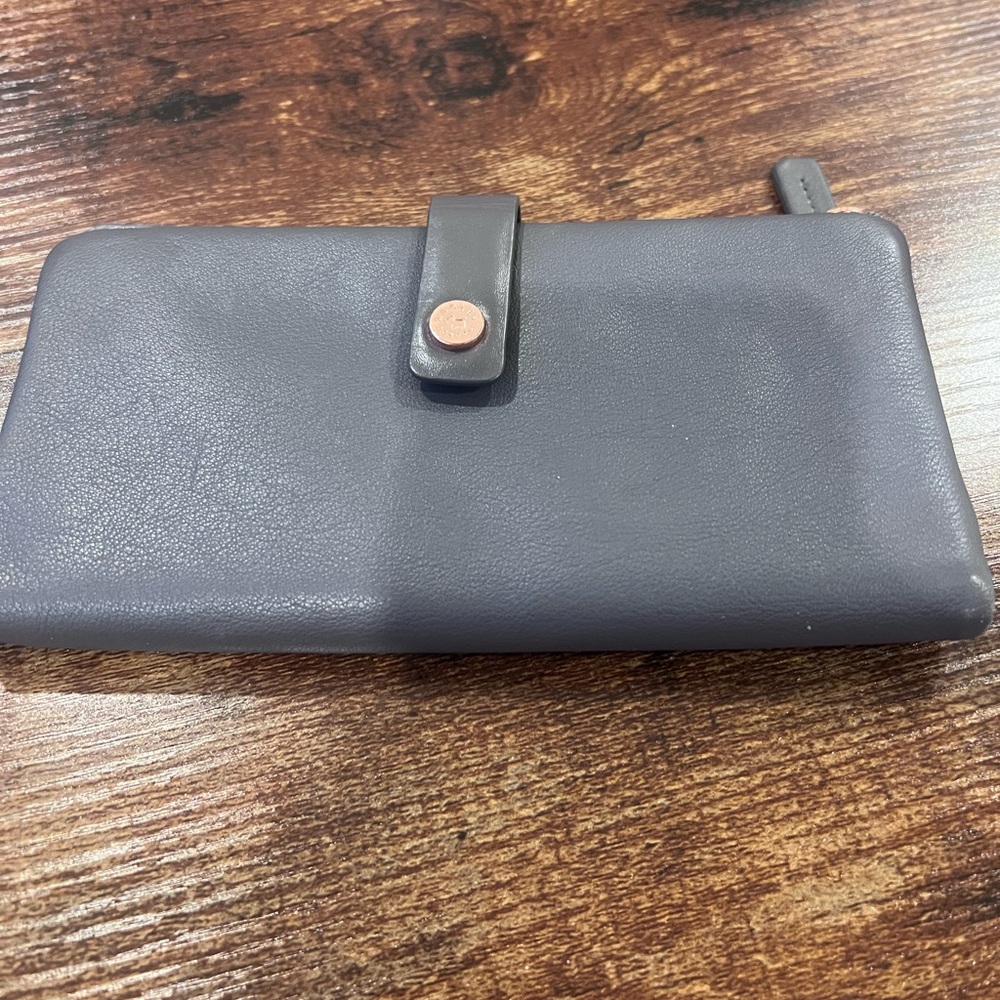 Radley Gray Leather Snap Wallet